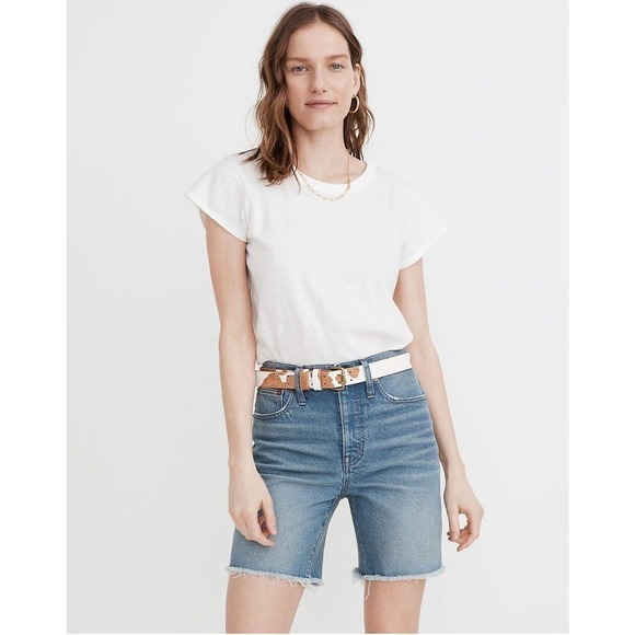 Madewell high-rise denim mid-length shorts women’s size 26 - Picture 1 of 9
